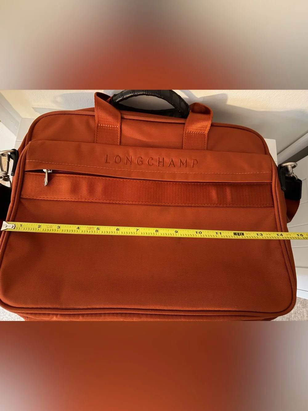 Longchamp Burnt Orange Travel Briefcase Bag